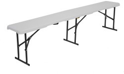 NC3404 FOLDING GARDEN BENCH 183 CM WHITE NILS CAMP