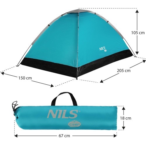Синяя кемпинговая палатка NC3021 NILS CAMP