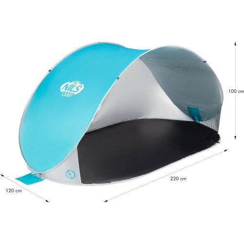 Пляжная палатка pop-up Nils Camp NC3174 бирюзово-серая