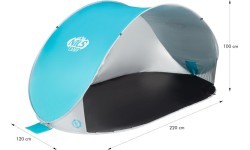 Пляжная палатка pop-up Nils Camp NC3174 бирюзово-серая