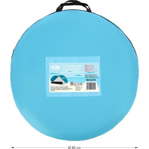 Pop Up Beach Tent Nils Camp NC3174 Turquoise/Grey