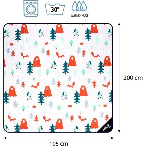 NC8028 FOREST PICNIC BLANKET 195X200 CM NILS CAMP