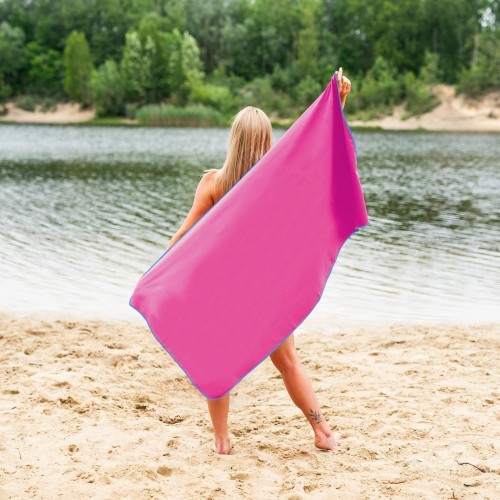 NCR11 PINK-BLUE MICROFIBRE TOWEL 140x70 NILS CAMP