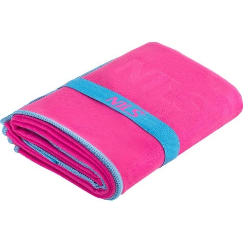 NCR11 PINK-BLUE MICROFIBRE TOWEL 140x70 NILS CAMP