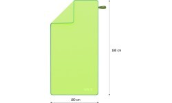 NCR12 GREEN MICROFIBRE TOWEL 180x100 cm NILS