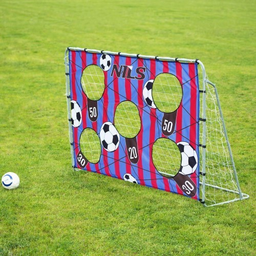 NILS NT7788 2in1 futbola vārti ar tīklu un mērķa paneli
