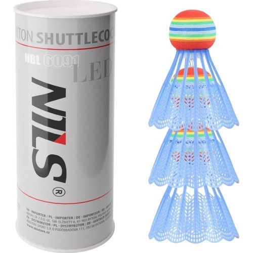 NBL6091 NYLON SHUTTLECOCKS LED 3 PCS. NILS