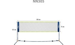 Badmintona tīkls Nils NN305, 305 cm, pilns pārklājums