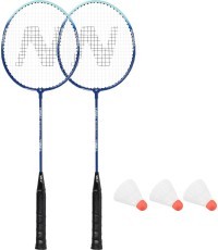 NRZ210 ALUMĪNIJA BADMINTONA RAKEŠU KOMPLEKTS + 3 PRETINIEKI + PĀRVALKS 1/2 NILS