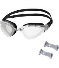 Черные очки для плавания NQG180MAF NILS Aqua