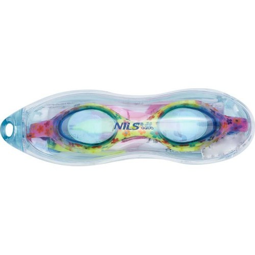 Junioru peldbrilles NILS Aqua NQG170FAF Blue Flowers