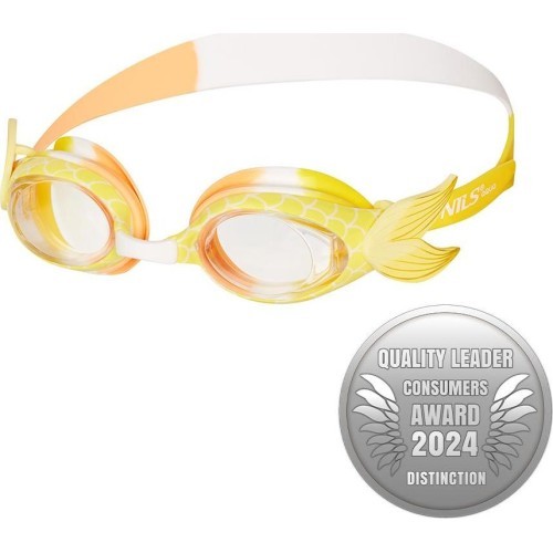 NQG870SAF YELLOW MERMAID JUNIOR GOGGLES NILS AQUA