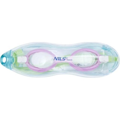 Детские очки для плавания NILS AQUA NQG700AF, зелено-фиолетовые