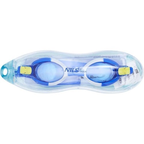 NQG700AF zilas bērnu peldēšanas brilles NILS AQUA