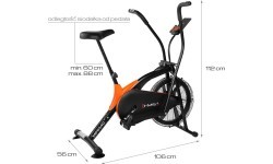 Gaisa pretestības velotrenažieris MP6540 AIR BIKE HMS