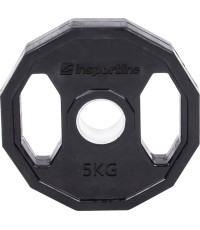 Ar gumijas pārklājumu pārklāta olimpiskā svara plāksne inSPORTline Ruberton 5kg 50 mm