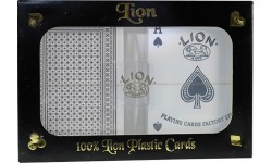 Lion Poker Cards 100% Plastic Double Black