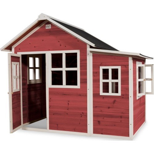 EXIT Loft 150 koka rotaļu mājiņa – sarkana