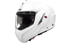 Flip-Up Motorcycle Helmet AIROH MATHISSE 2 Color P/J Glossy White