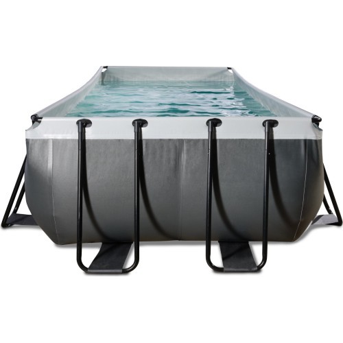 EXIT Black Leather pool 540x250x122cm with sand filter pump - black