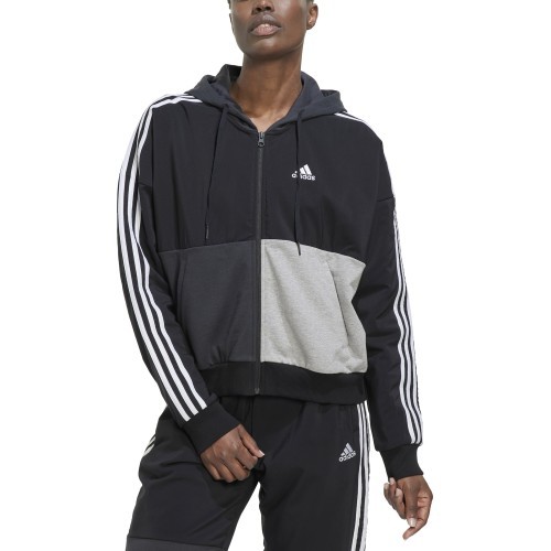 Adidas Women's Full-Zip Hoodie Grey/Black HC8833