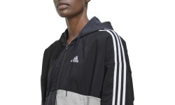 Adidas sieviešu jaka ar rāvējslēdzēju, pelēka/melna, HC8833