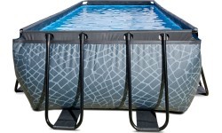 EXIT Stone pool 540x250x122cm with sand filter pump - grey