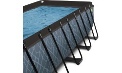 EXIT Stone pool 540x250x122cm with sand filter pump - grey