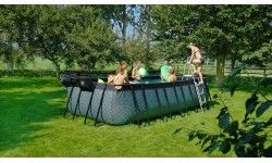 EXIT Stone pool 540x250x122cm with sand filter pump - grey
