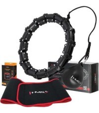 КОМПЛЕКТ ХУЛА-ХУП HHW02 ЧЕРНЫЙ С УТЯЖЕЛИТЕЛЕМ HMS + ПОДДЕРЖКА ТАЛИИ BR163 КРАСНЫЙ