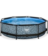 Baseins EXIT Stone ø300 x 76 cm ar sūkni un filtru