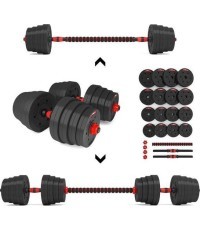 SGP15 KOMPOZĪTMATERIĀLU SVARU STIEŅA UN HANTEĻU KOMPLEKTS HMS - 30 kg