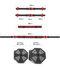 SGC20 BARBELL AND DUMBBELLS COMPOSITE HMS - 15 kg