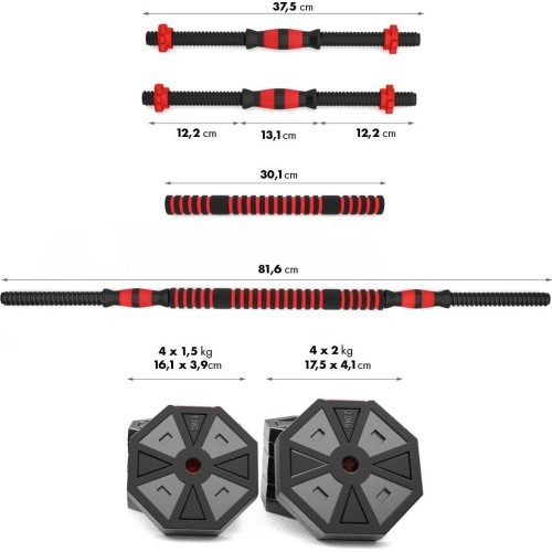 SGC20  BARBELL AND DUMBBELLS COMPOSITE HMS - 15 kg