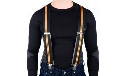 Bikšturi Oxford Riggers - Cruiser, melns ar oranžām svītrām
