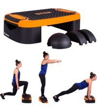 Многофункциональная аэробная степ-платформа inSPORTline Multifun - Black-Orange