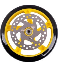 Сменное колесо с тормозным ротором для самоката inSPORTline Discola 200 x 30 мм - Yellow
