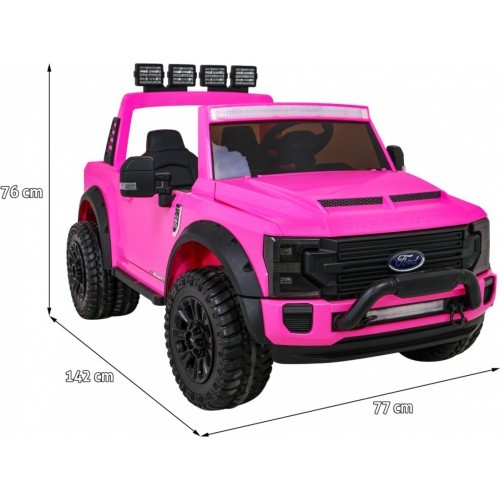 Bērnu elektromobilis Ford Super Duty, rozā
