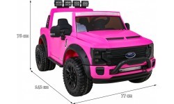 Bērnu elektromobilis Ford Super Duty, rozā
