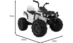 Elektromobilis kvadricikls ATV 2,4 GHz, balts