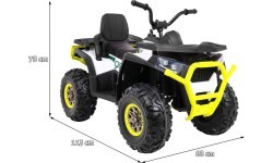 Kvadricikls ATV Desert, balts