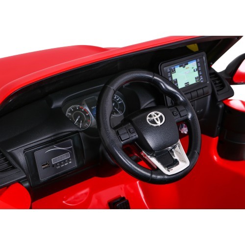 Toyota Hilux elektromobilis bērniem, sarkans