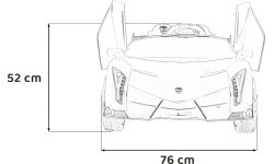 Elektromobilis Lamborghini Veneno, balts
