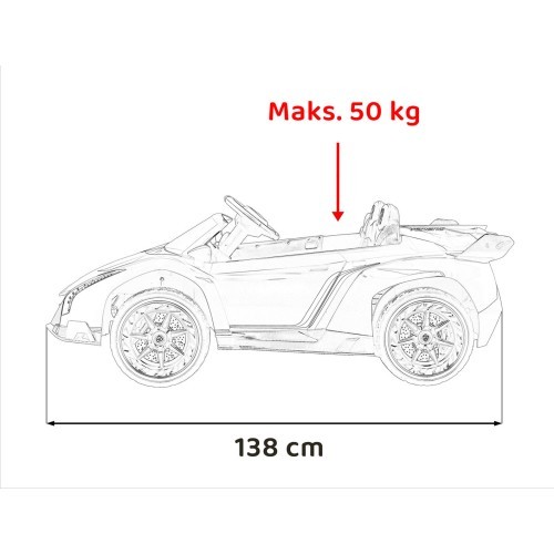 Электромобиль Lamborghini Veneno, белый