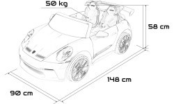 Электромобиль Porsche 911 GT3, белый
