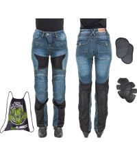 Sieviešu moto džinsi W-Tec Bolftyna - Blue-Black