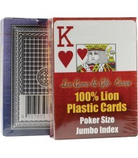 Lion pokera kartes, 100% plastmasas, pokers