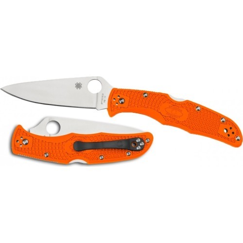 Saliekamais nazis Spyderco C10FPOR Endura 4, Flat Ground, oranžs
