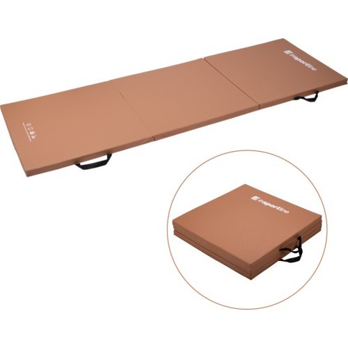 Salokāms vingrošanas paklājs inSPORTline Trifold 195 x 90 x 5 cm - Brūna