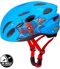 SPIDERMAN Helmet, in-mold, 52-56 cm (blue/red)